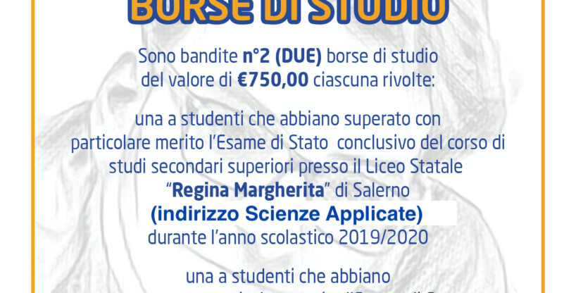 BANDO BORSA DI STUDIO 2019-2020  “GERARDO FARELLA”