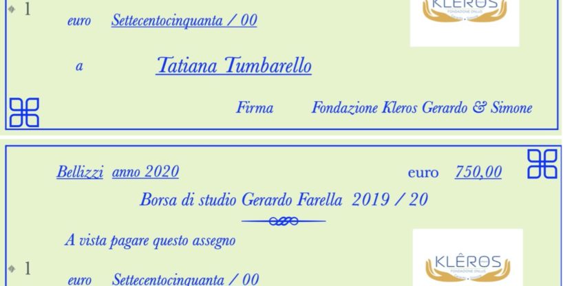 Vincitori Borse di studio ” Gerardo Farella ” 2019