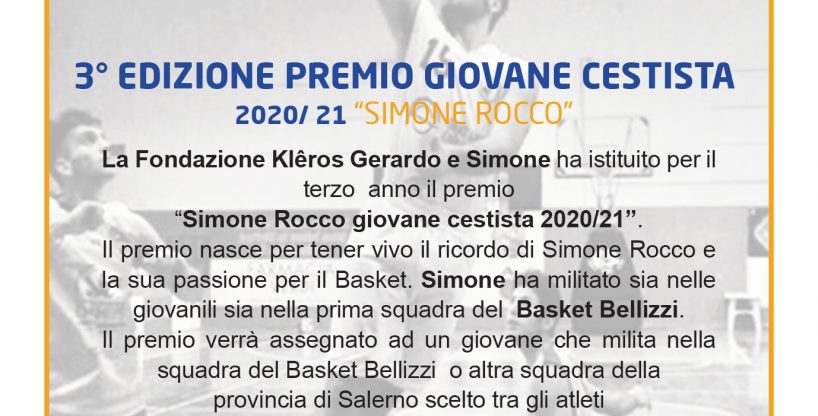 Premio ” Simone Rocco “giovane cestista anno 2021